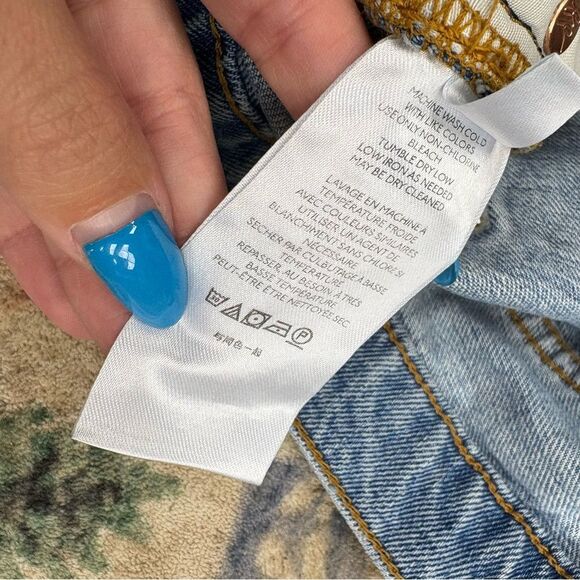 FREE PEOPLE Vixen Cigarette Jeans Vintage Indigo Blue Denim Distressed Size 29 - Picture 8 of 10